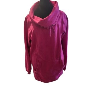 Made For Life  Pink Cowl Neck Sweatshirt with Kangaroo Pocket